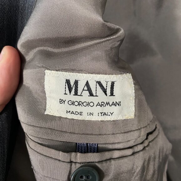 Vintage Mani by Giorgio Armani Vertical Striped Wool Blazer - Picture 5 of 9